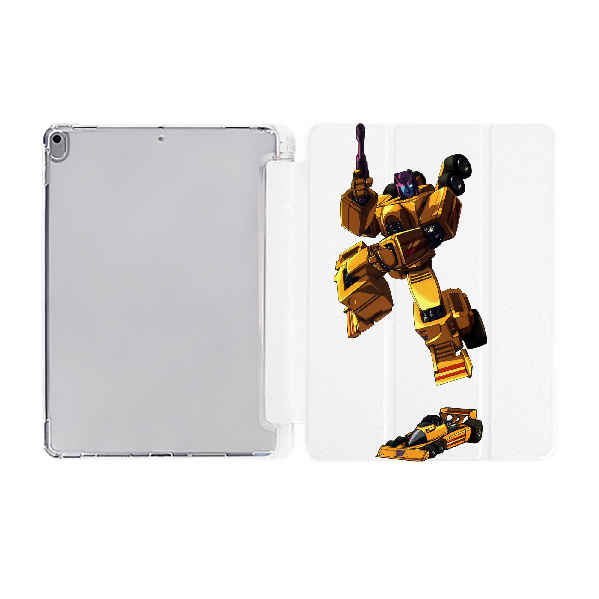 （画像用）  IPad ケース ペン収納付き 三つ折りスタンド PUレザー×シリコン 対応機種9.5/10.5/10.9インチ